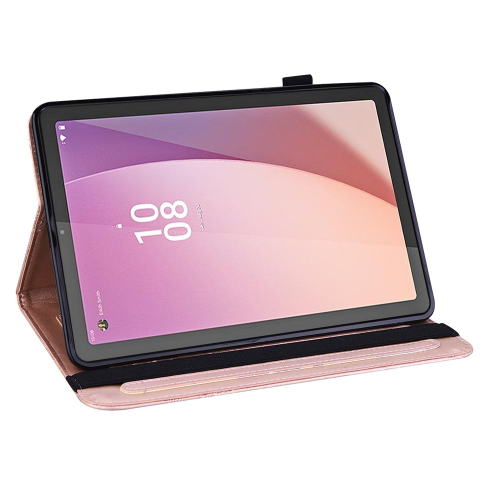 For Lenovo Tab M9 TB-310FU Flower Imprinting Tablet Cover PU Leather Stand Wallet Protective Case