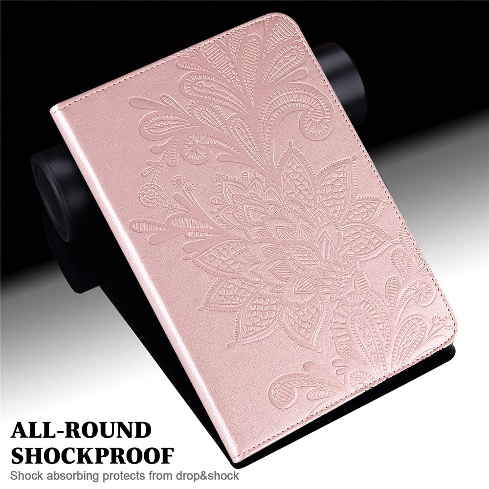For Lenovo Tab M9 TB-310FU Flower Imprinting Tablet Cover PU Leather Stand Wallet Protective Case