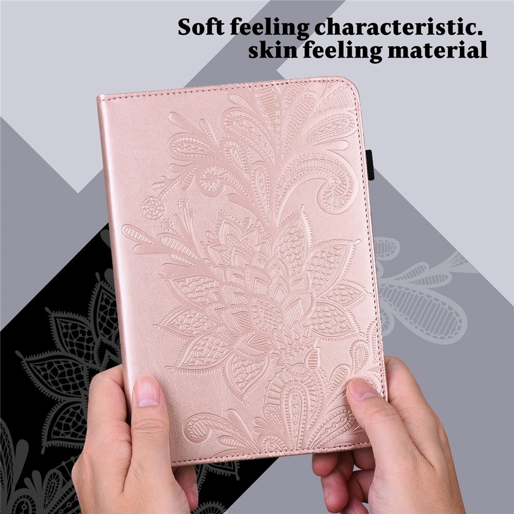 For Lenovo Tab M9 TB-310FU Flower Imprinting Tablet Cover PU Leather Stand Wallet Protective Case