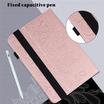 For Lenovo Tab M9 TB-310FU Flower Imprinting Tablet Cover PU Leather Stand Wallet Protective Case