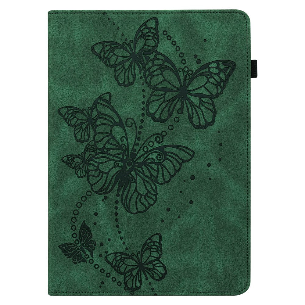 For Lenovo Tab P11 Pro Gen 2 PU Leather Tablet Stand Cover Butterfly Imprinted Card Holder Drop-proof Case