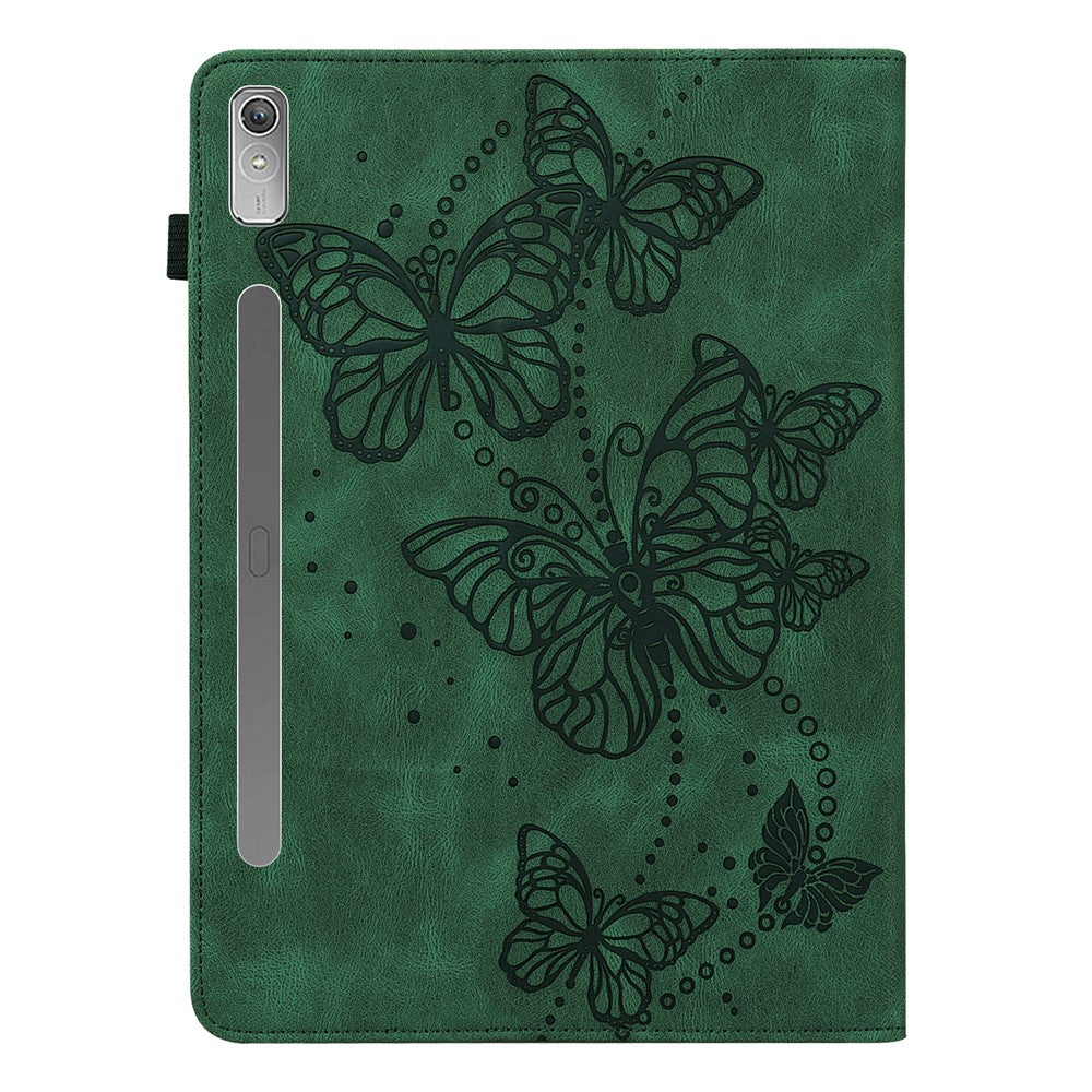 For Lenovo Tab P11 Pro Gen 2 PU Leather Tablet Stand Cover Butterfly Imprinted Card Holder Drop-proof Case