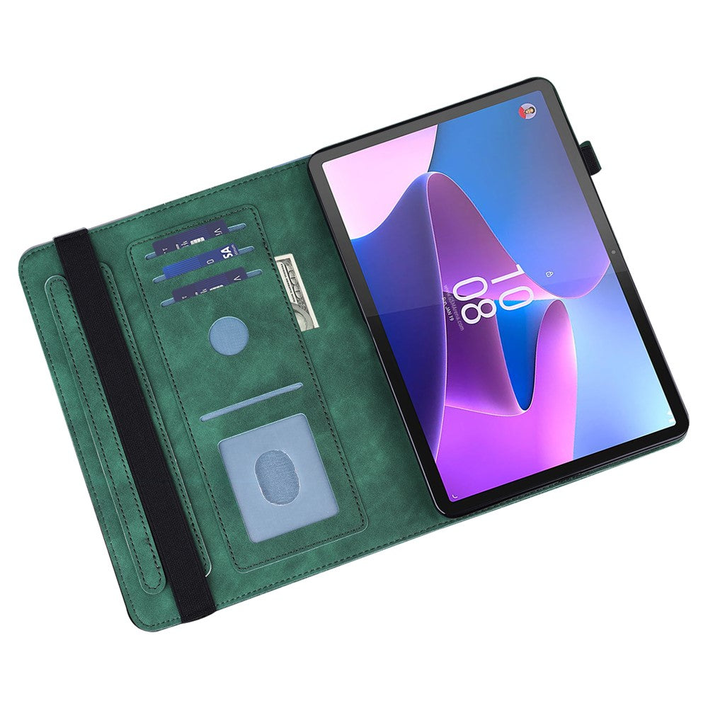 For Lenovo Tab P11 Pro Gen 2 PU Leather Tablet Stand Cover Butterfly Imprinted Card Holder Drop-proof Case