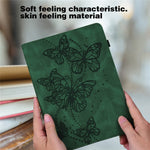 For Lenovo Tab P11 Pro Gen 2 PU Leather Tablet Stand Cover Butterfly Imprinted Card Holder Drop-proof Case