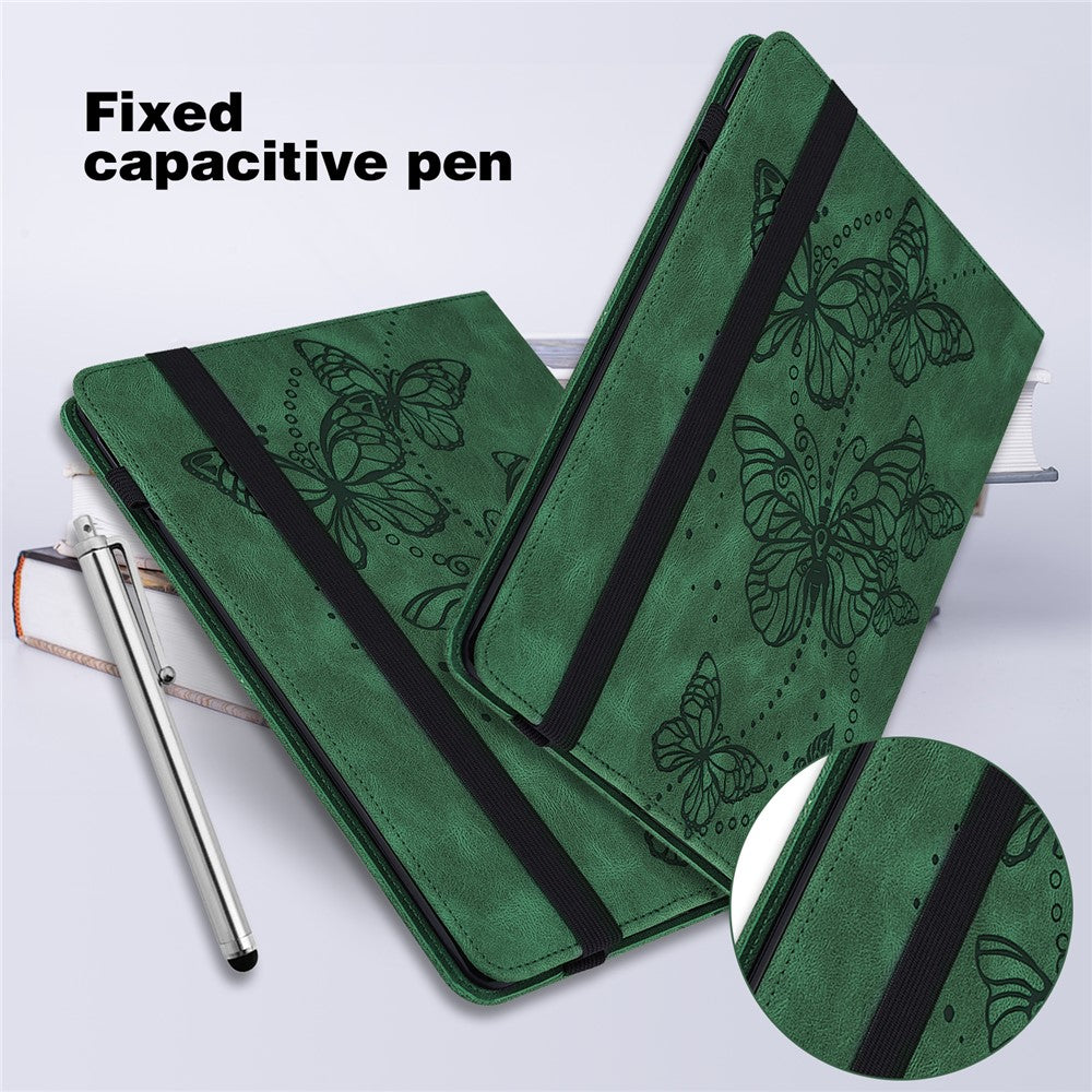 For Lenovo Tab P11 Pro Gen 2 PU Leather Tablet Stand Cover Butterfly Imprinted Card Holder Drop-proof Case
