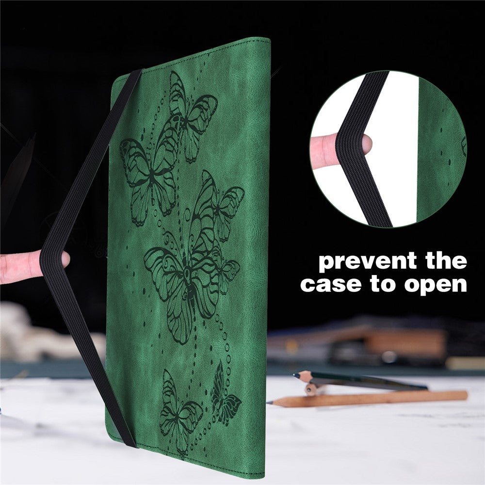 For Lenovo Tab P11 Pro Gen 2 PU Leather Tablet Stand Cover Butterfly Imprinted Card Holder Drop-proof Case