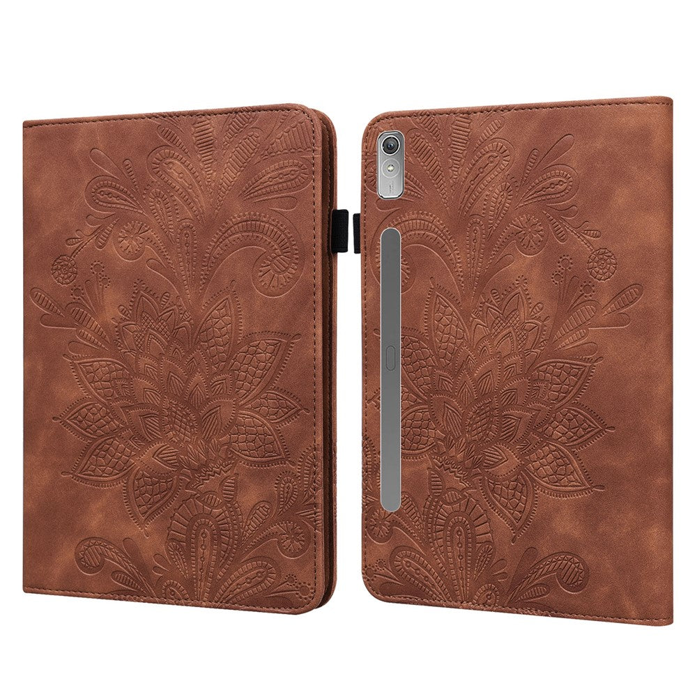 For Lenovo Tab P11 Pro Gen 2 Flower Imprinting PU Leather Tablet Case Drop-proof Wallet Stand Cover