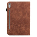 For Lenovo Tab P11 Pro Gen 2 Flower Imprinting PU Leather Tablet Case Drop-proof Wallet Stand Cover