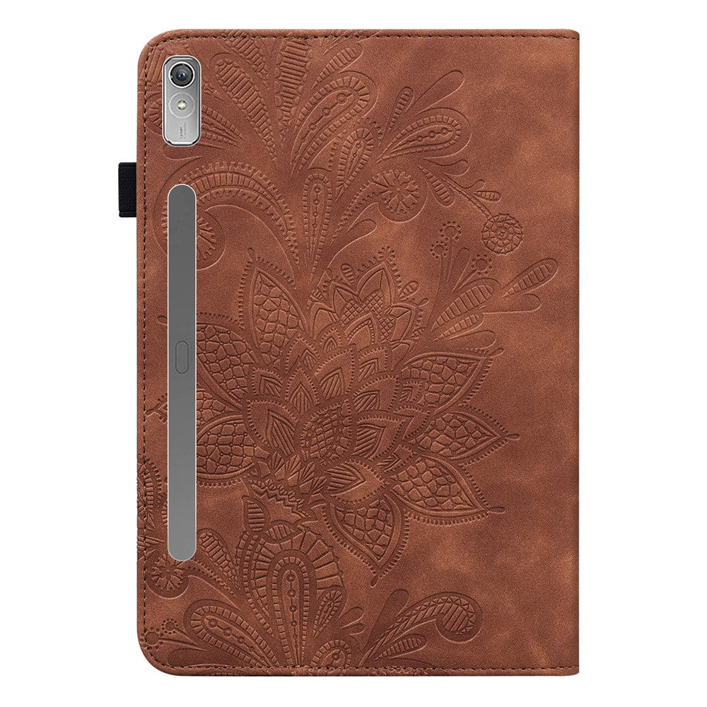 For Lenovo Tab P11 Pro Gen 2 Flower Imprinting PU Leather Tablet Case Drop-proof Wallet Stand Cover