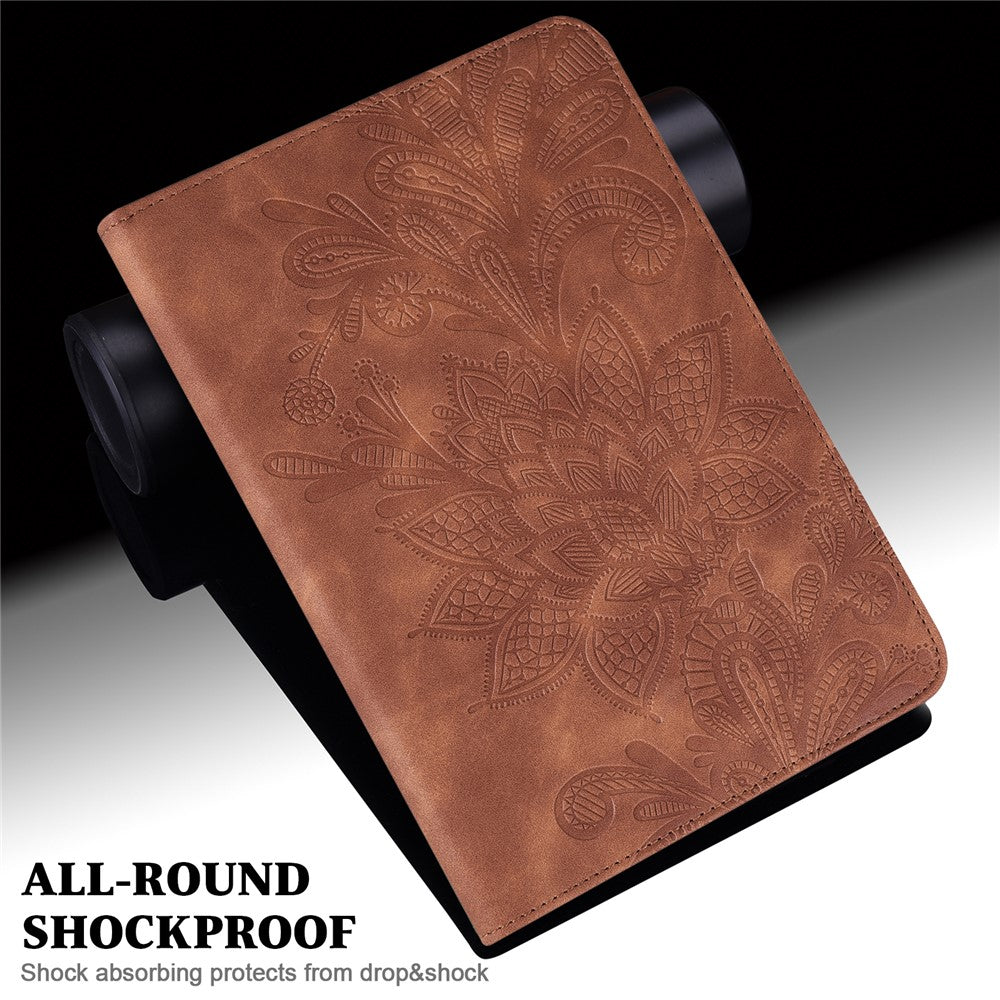 For Lenovo Tab P11 Pro Gen 2 Flower Imprinting PU Leather Tablet Case Drop-proof Wallet Stand Cover