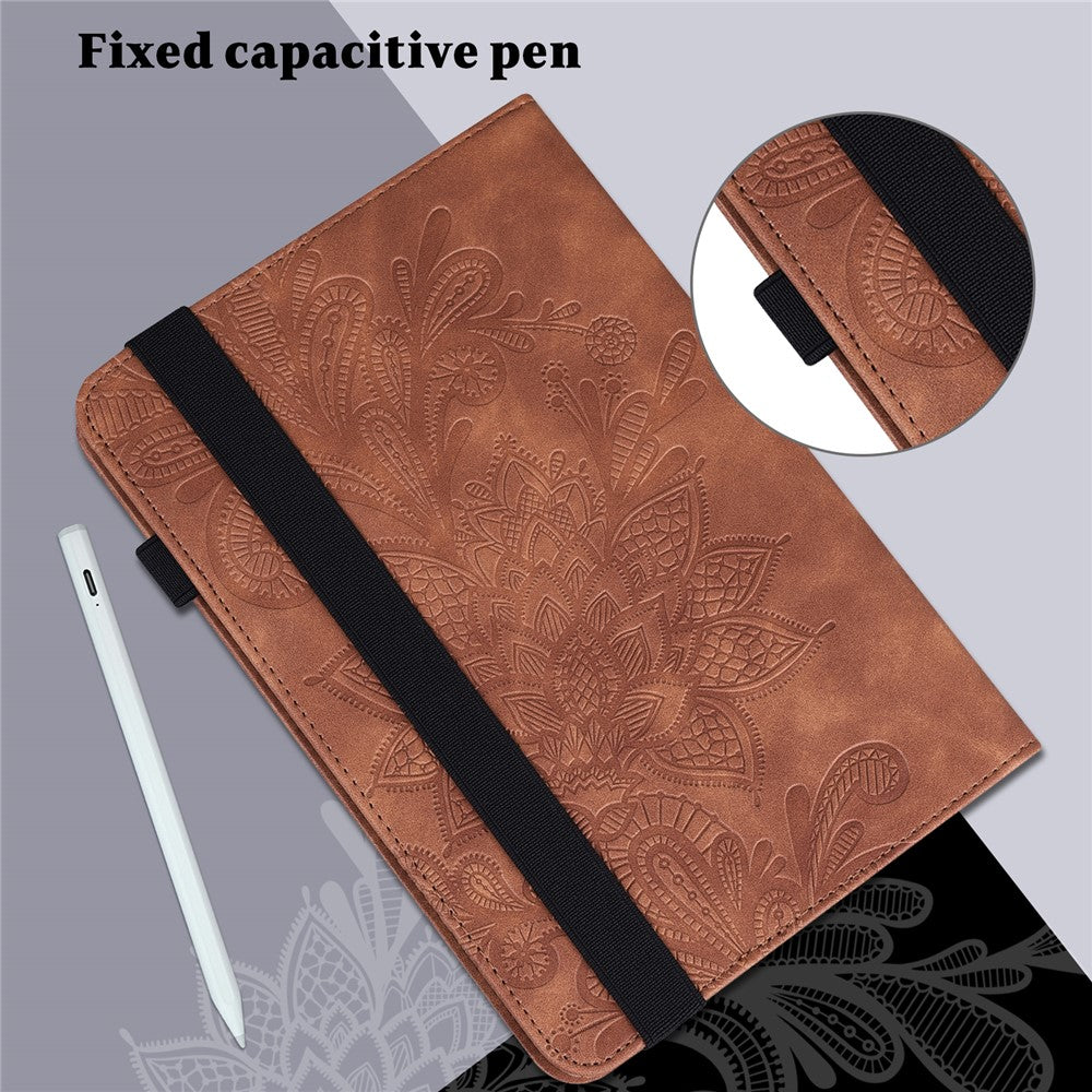 For Lenovo Tab P11 Pro Gen 2 Flower Imprinting PU Leather Tablet Case Drop-proof Wallet Stand Cover