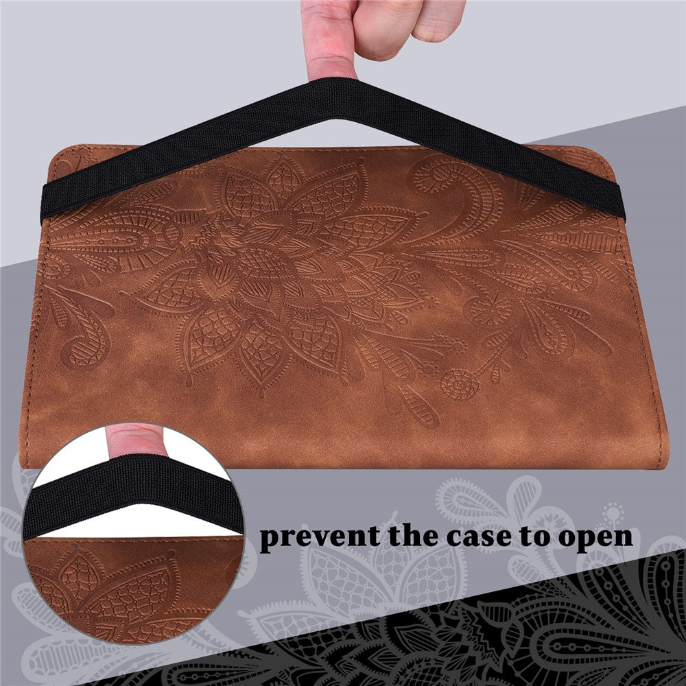 For Lenovo Tab P11 Pro Gen 2 Flower Imprinting PU Leather Tablet Case Drop-proof Wallet Stand Cover
