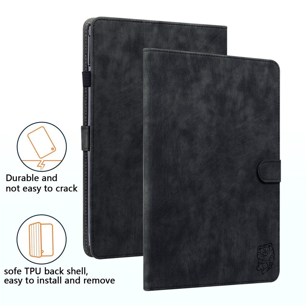For Lenovo Tab P11 Gen 2 PU Leather Case Cute Tiger Pattern Stand Tablet Protective Sleeve Smart Cover
