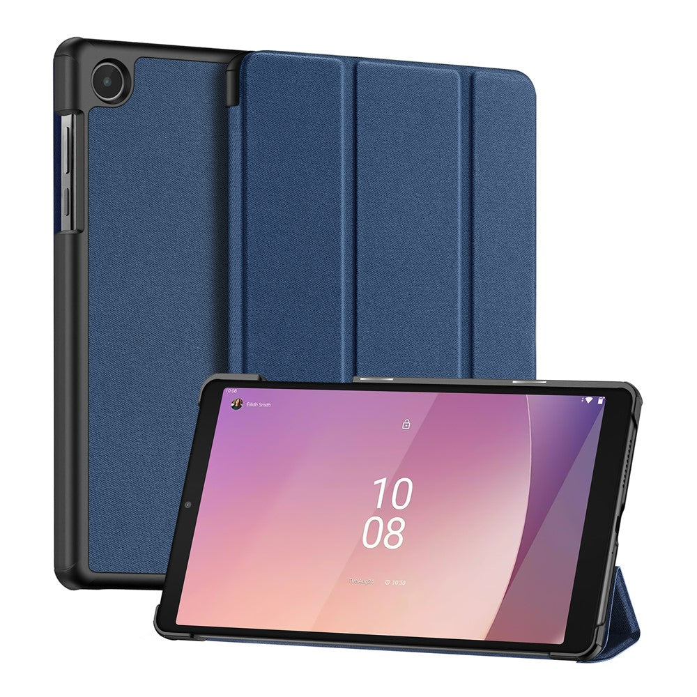 DUX DUCIS Domo-serien PU-läderfodral för Lenovo Tab M8 (4:e generationen) 2024 TB-301XU / M8 (4:e generationen) 2023 TB-300FU Trippelvikbart stativfodral