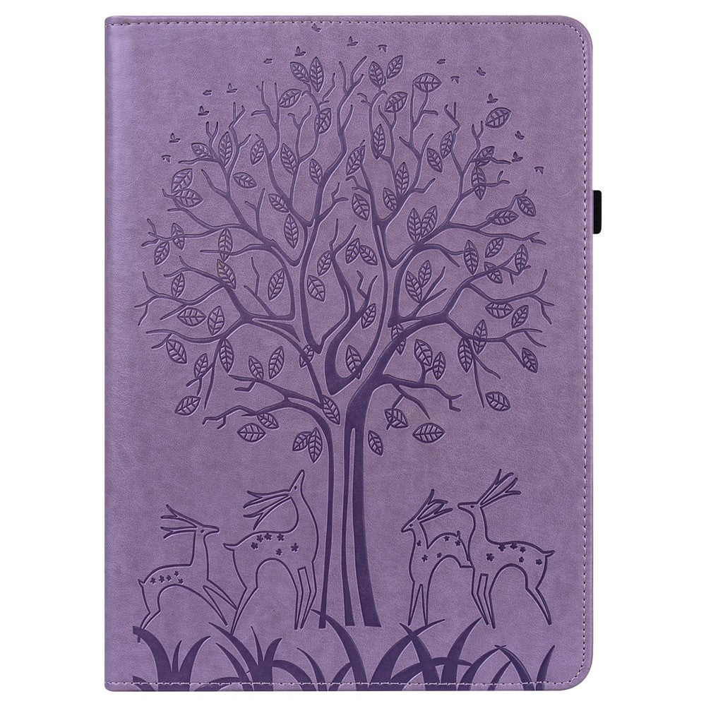 For Huawei MatePad SE 10.4-inch Shockproof Case Tree Deer Imprinted Stand Leather Cover with Card Slots