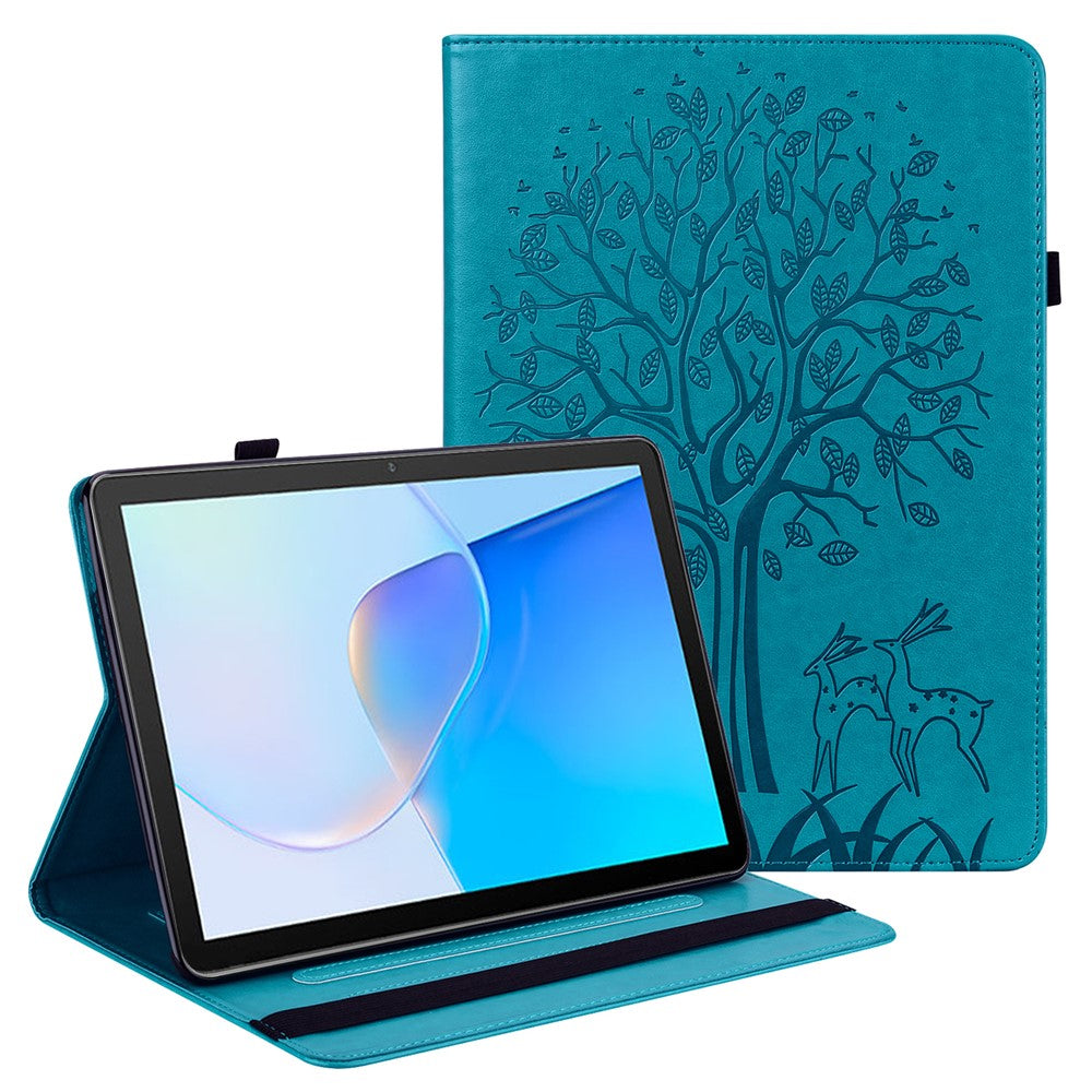 For Huawei MatePad SE 10.4-inch Shockproof Case Tree Deer Imprinted Stand Leather Cover with Card Slots
