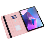 PU-läderfodral till Lenovo Tab P11 Gen 2 Skyddande fodral Trädhjort Präglat Stativfodral med Kortplatser