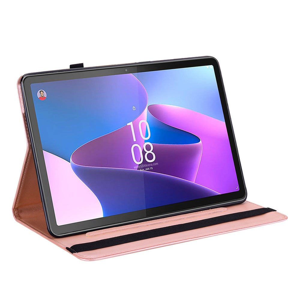 PU-läderfodral till Lenovo Tab P11 Gen 2 Skyddande fodral Trädhjort Präglat Stativfodral med Kortplatser