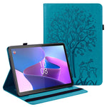 PU-läderfodral till Lenovo Tab P11 Gen 2 Skyddande fodral Trädhjort Präglat Stativfodral med Kortplatser