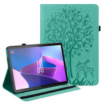 PU-läderfodral till Lenovo Tab P11 Gen 2 Skyddande fodral Trädhjort Präglat Stativfodral med Kortplatser