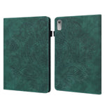 For Lenovo Tab P11 Gen 2 Flower Imprinting Tablet Shell PU Leather Card Holder Drop-proof Stand Case