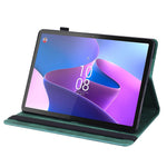For Lenovo Tab P11 Gen 2 Flower Imprinting Tablet Shell PU Leather Card Holder Drop-proof Stand Case
