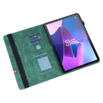 For Lenovo Tab P11 Gen 2 Flower Imprinting Tablet Shell PU Leather Card Holder Drop-proof Stand Case
