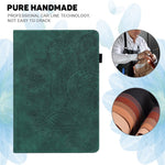 For Lenovo Tab P11 Gen 2 Flower Imprinting Tablet Shell PU Leather Card Holder Drop-proof Stand Case