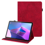For Lenovo Tab P11 Gen 2 Flower Imprinting Tablet Shell PU Leather Card Holder Drop-proof Stand Case