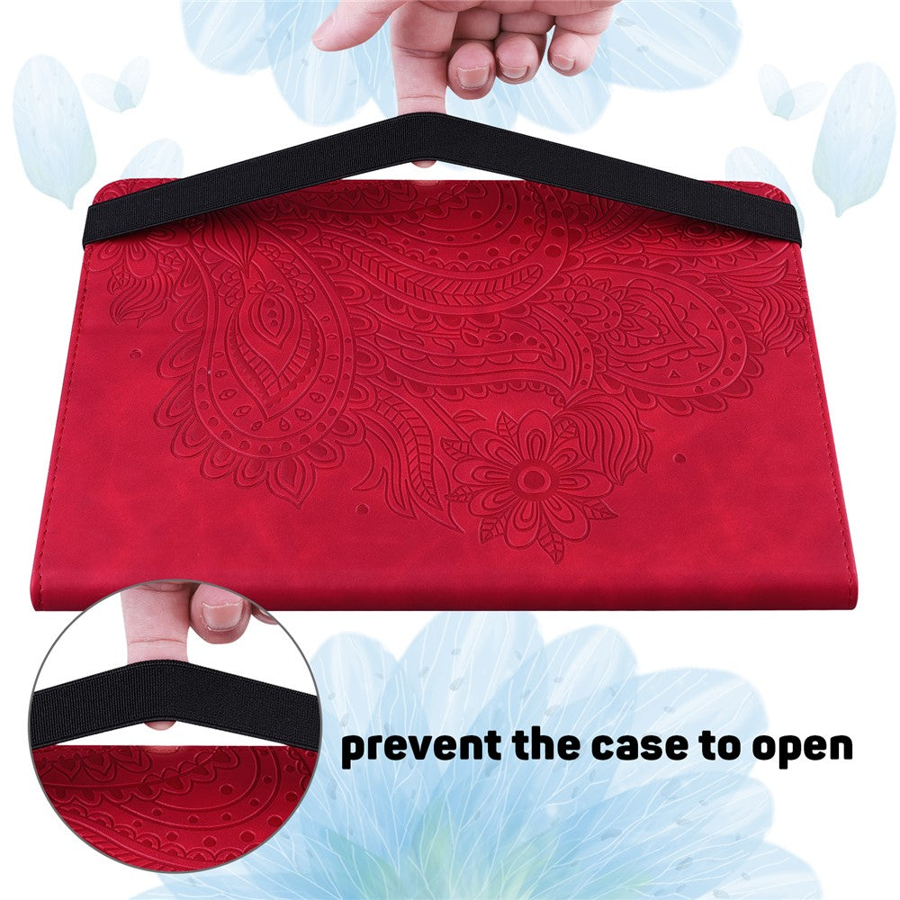 For Lenovo Tab M8 (4th Gen) 2024 TB-301XU / M8 (4th Gen) 2023 TB-300FU Flower Imprinting PU Leather Stand Case