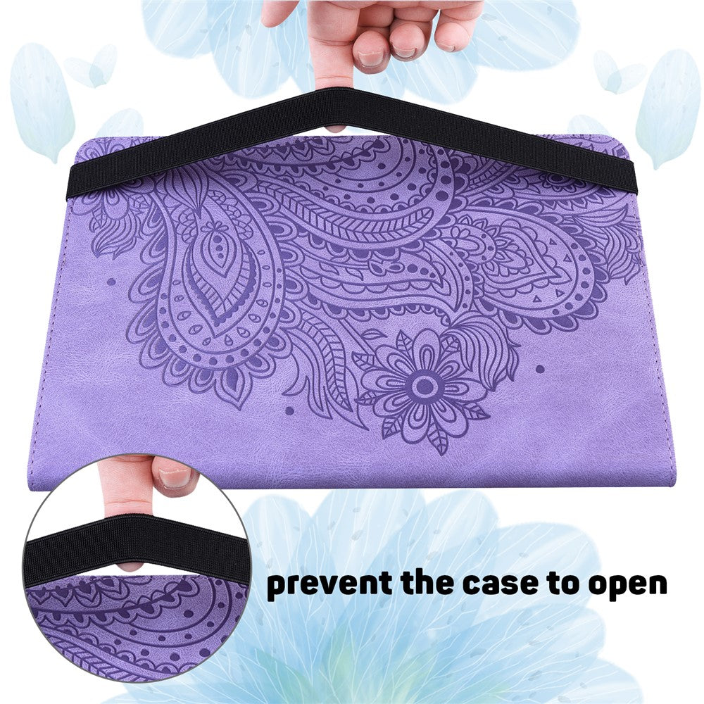 For Lenovo Tab P11 Pro Gen 2 PU Leather Stand Drop-proof Case Flower Imprinting Card Holder Tablet Cover