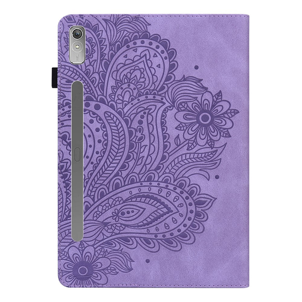 For Lenovo Tab P11 Pro Gen 2 PU Leather Stand Drop-proof Case Flower Imprinting Card Holder Tablet Cover
