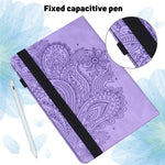For Lenovo Tab P11 Pro Gen 2 PU Leather Stand Drop-proof Case Flower Imprinting Card Holder Tablet Cover