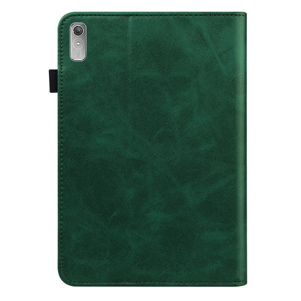 Surfplattafodral med kortplatser för Lenovo Tab P11 Gen 2 Line Printed Leather Protective Surfplattafodral med stativ