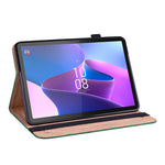 Surfplattafodral med kortplatser för Lenovo Tab P11 Gen 2 Line Printed Leather Protective Surfplattafodral med stativ