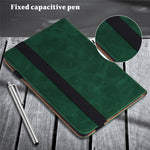 Surfplattafodral med kortplatser för Lenovo Tab P11 Gen 2 Line Printed Leather Protective Surfplattafodral med stativ