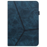 Leather Tablet Case for Lenovo Tab P11 Pro Gen 2 , Line Imprinted Anti-drop Tablet Cover Stand Card Holder