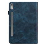 Leather Tablet Case for Lenovo Tab P11 Pro Gen 2 , Line Imprinted Anti-drop Tablet Cover Stand Card Holder