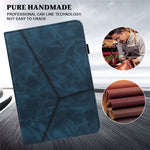 Leather Tablet Case for Lenovo Tab P11 Pro Gen 2 , Line Imprinted Anti-drop Tablet Cover Stand Card Holder
