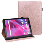 Lenovo Tab M8 (4:e generationen) 2024 TB-301XU / M8 (4:e generationen) 2023 TB-300FU PU-läderfodral för surfplattor med blommönster, plånbok för surfplattor