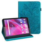 Lenovo Tab M8 (4:e generationen) 2024 TB-301XU / M8 (4:e generationen) 2023 TB-300FU PU-läderfodral för surfplattor med blommönster, plånbok för surfplattor