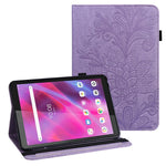 Lenovo Tab M8 (4:e generationen) 2024 TB-301XU / M8 (4:e generationen) 2023 TB-300FU PU-läderfodral för surfplattor med blommönster, plånbok för surfplattor