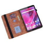 Læderetui med sommerfuglemønster, kortholder og stativ til Lenovo Tab M8 (4. generation) 2024 TB-301XU / M8 (4. generation) 2023 TB-300FU
