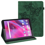 Læderetui med sommerfuglemønster, kortholder og stativ til Lenovo Tab M8 (4. generation) 2024 TB-301XU / M8 (4. generation) 2023 TB-300FU