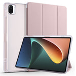 For Xiaomi Pad 5 / Pad 5 Pro Case Tri-Fold Stand Tablet PU Leather Cover Protective Case with Pencil Slot