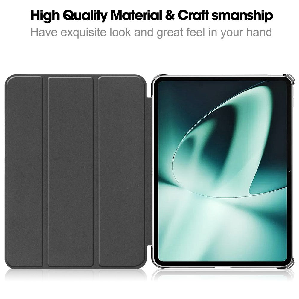 For OnePlus Pad Tri-fold Stand Tablet Case Auto Wake / Sleep Tablet Leather Cover