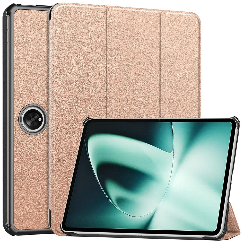 For OnePlus Pad Tri-fold Stand Tablet Case Auto Wake / Sleep Tablet Leather Cover