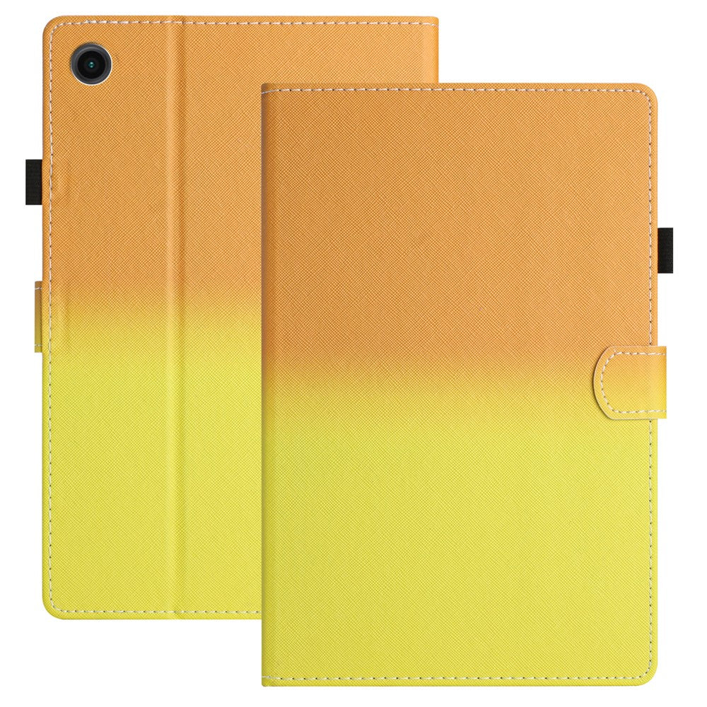 For Huawei Enjoy Tablet 2 / MatePad T 10 / T 10S / Honor Pad 6 10.1-inch / Pad X6 9.7 inch Stitching Lines Gradient Leather Tablet Stand Case