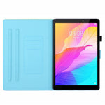 For Huawei Enjoy Tablet 2 / MatePad T 10 / T 10S / Honor Pad 6 10.1-inch / Pad X6 9.7 inch Stitching Lines Gradient Leather Tablet Stand Case