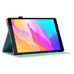 For Huawei Enjoy Tablet 2 / MatePad T 10 / T 10S / Honor Pad 6 10.1-inch / Pad X6 9.7 inch Stitching Lines Gradient Leather Tablet Stand Case